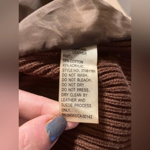 Peter Nygård Brown XL Suede Leather Sweater Jacket - Picture 13 of 16